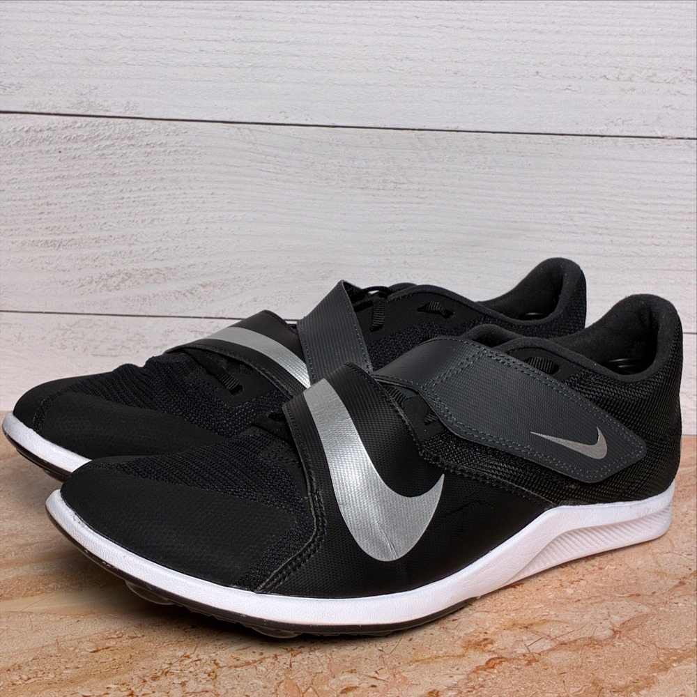 Nike Rival Multi Track Field (NWOB) Jump Spikes Black Silver Mens 8.5  -0045